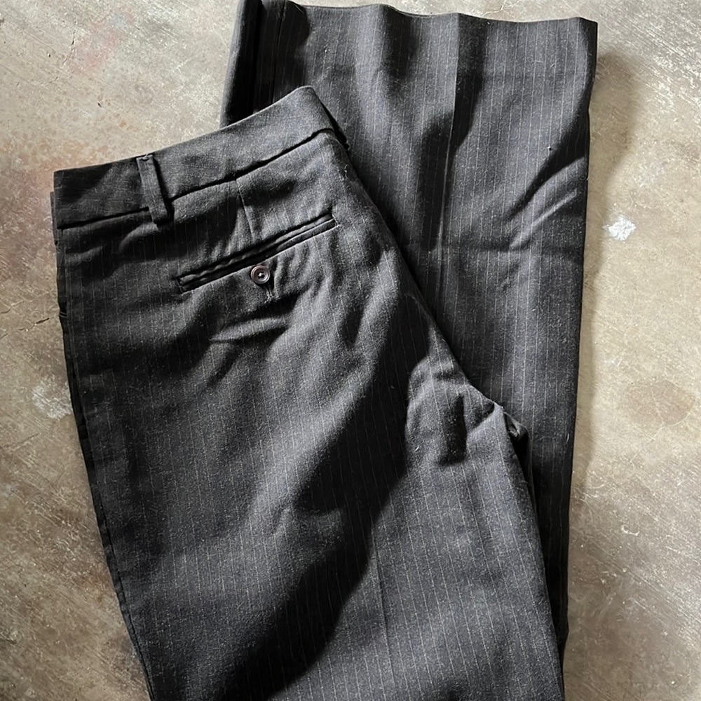 Gap brown pinstripe pants